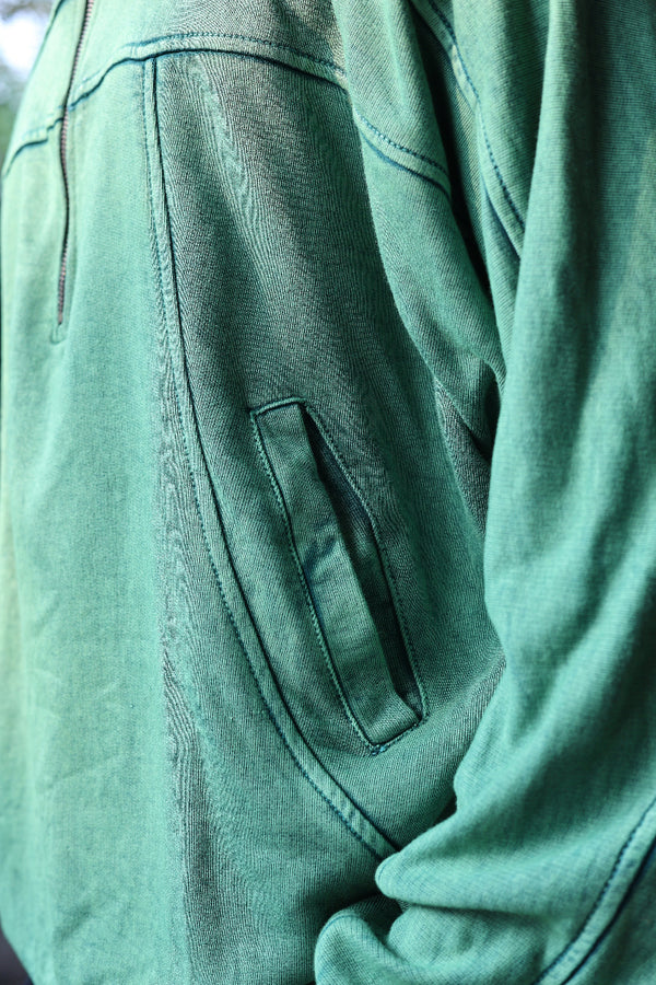 Green Zipper Winter Hoodie
