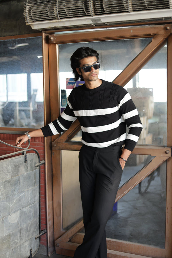 Full Sleeve Horizontal Stripes T-Shirt