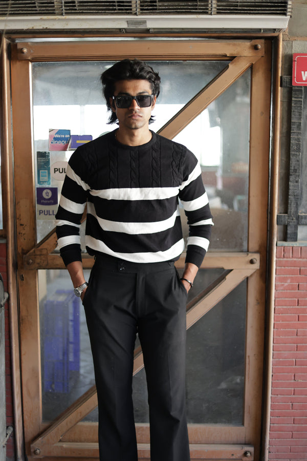 Full Sleeve Horizontal Stripes T-Shirt
