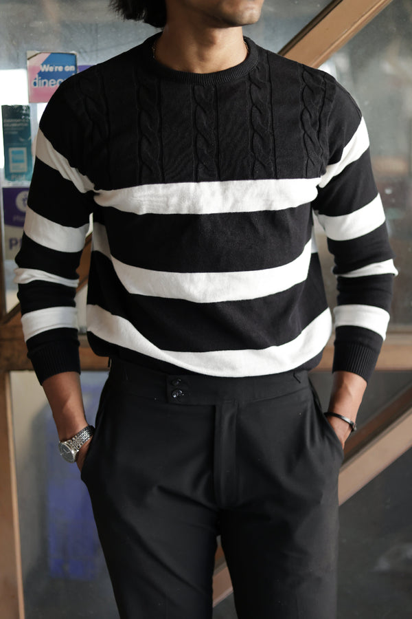 Full Sleeve Horizontal Stripes T-Shirt