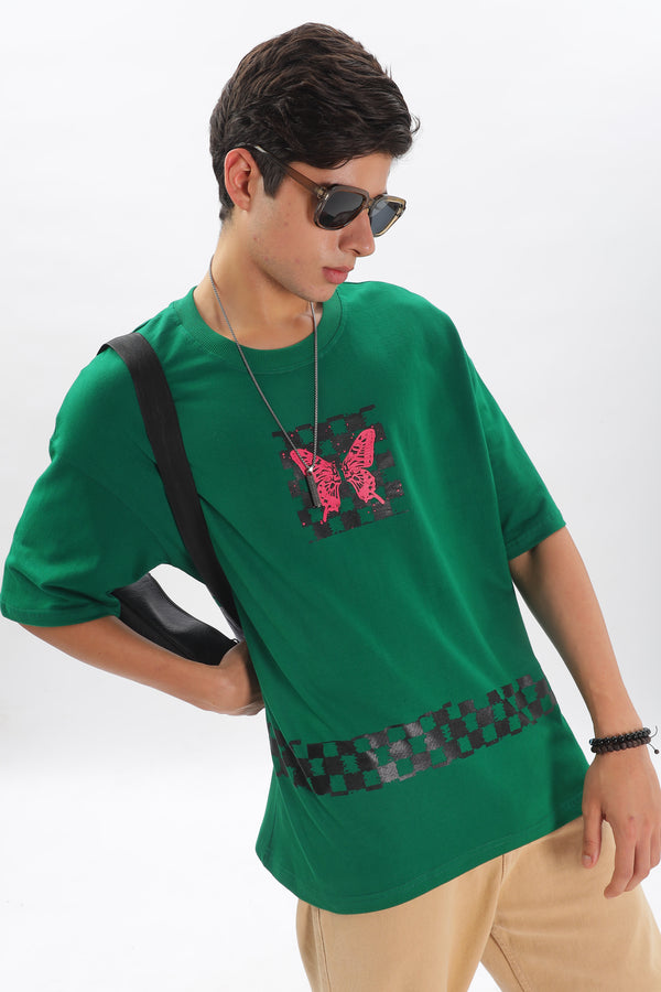 Transcendence Over Sized T-Shirt - Green