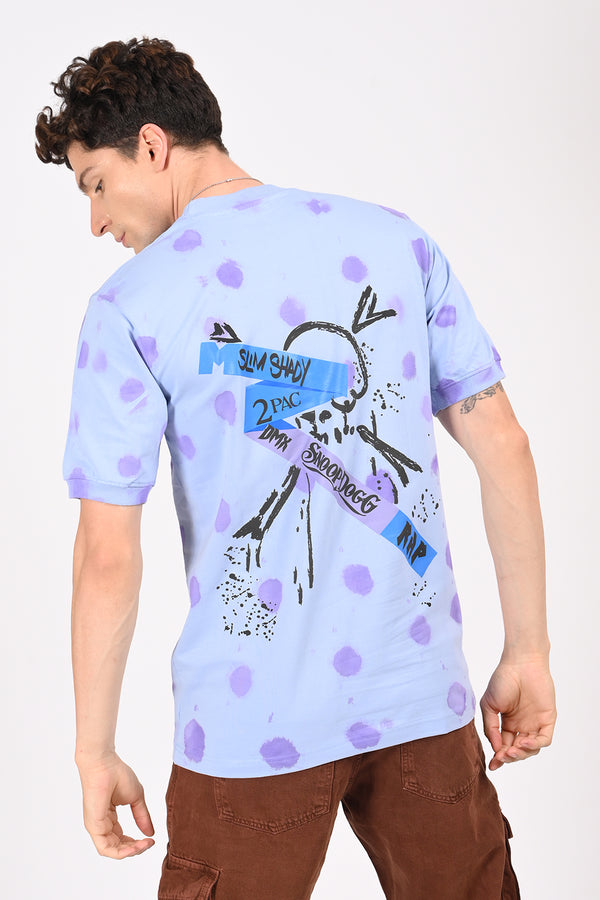 Blue Snoop Dog Half Sleeve T-shirt