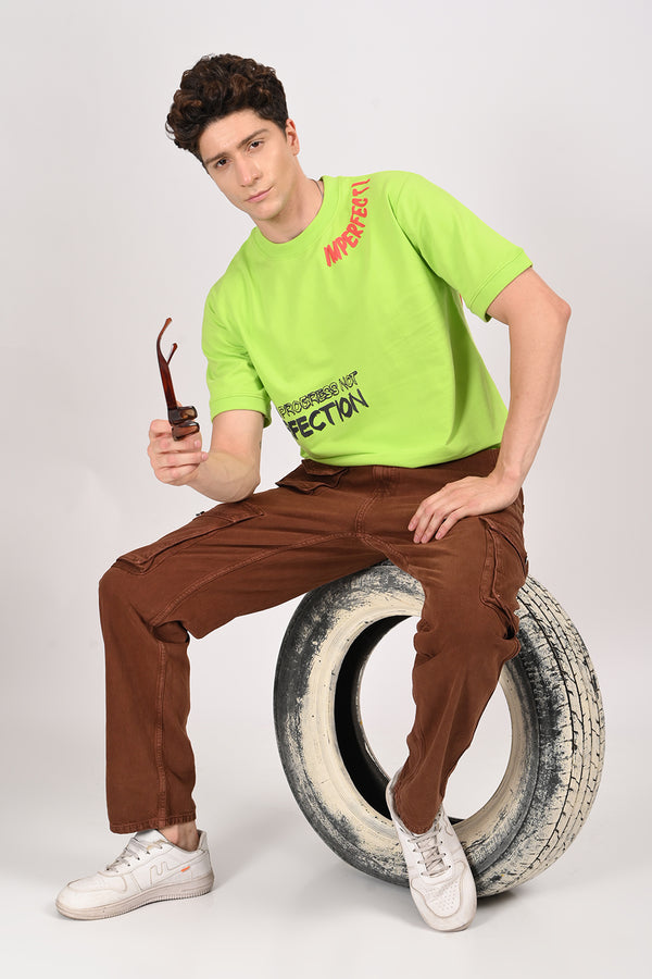 Green Imperfect Half Sleeve T-shirt