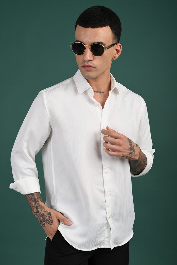 White Lines Pattern Design Shirt