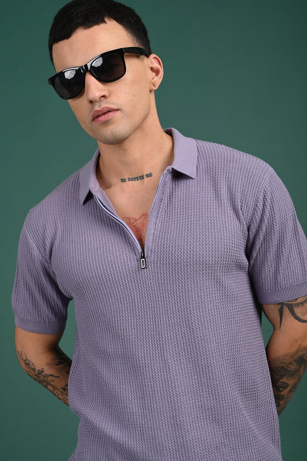 Purple Quarter Zip T-Shirt