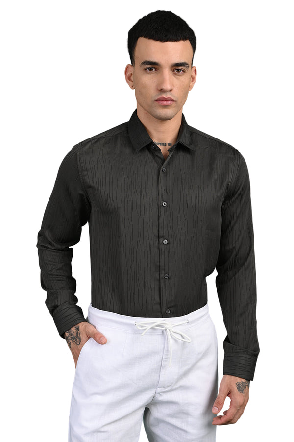 Grey Lines Pattern Design Shirt