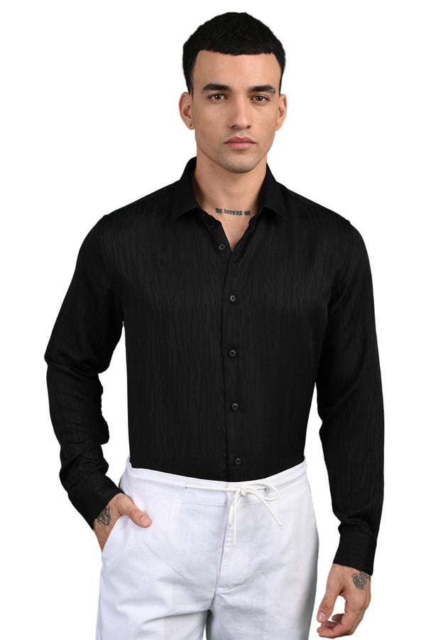 Black Lines Pattern Design Shirt