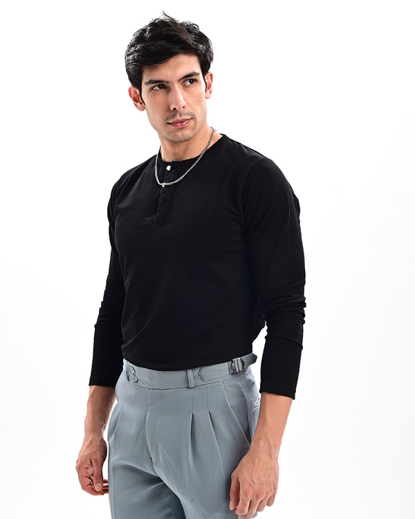 Izi black Henley T Shirt