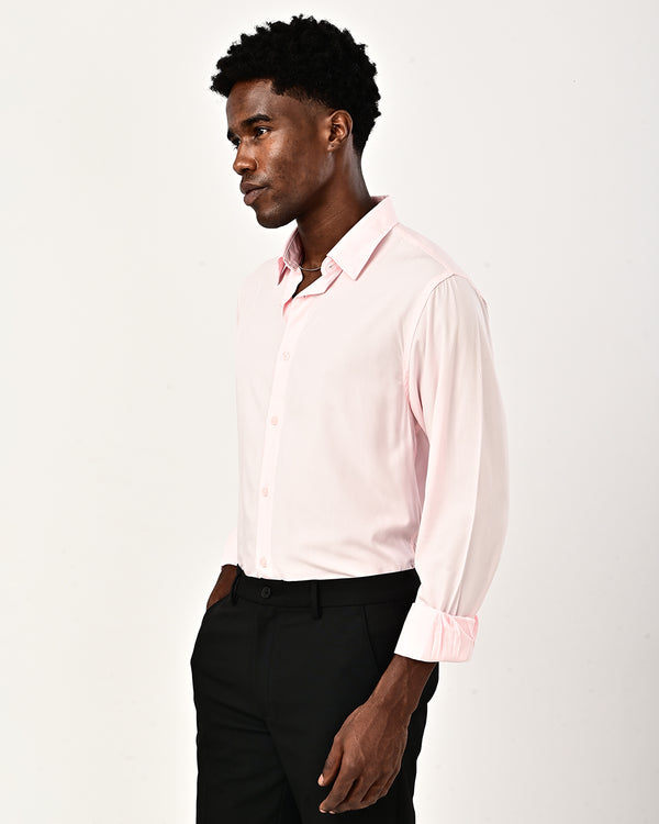 Ilyzly solid poplin Shirt - pink