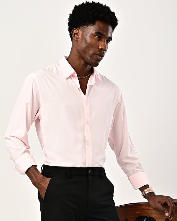 Ilyzly solid poplin Shirt - pink