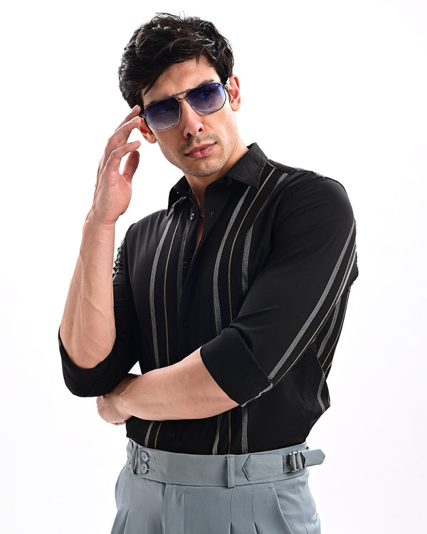 Ilyzly Urban Line Black Shirt