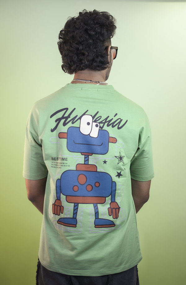 Mecha Drop Tee - Navy Green