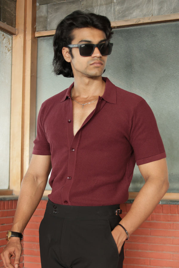 ILYZLY  Half Sleeve Plain Polo Shirt