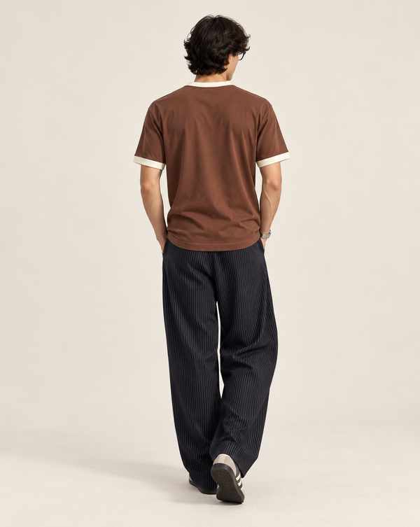 Brown Golden Hour Graphic Ringer Izi T Shirt