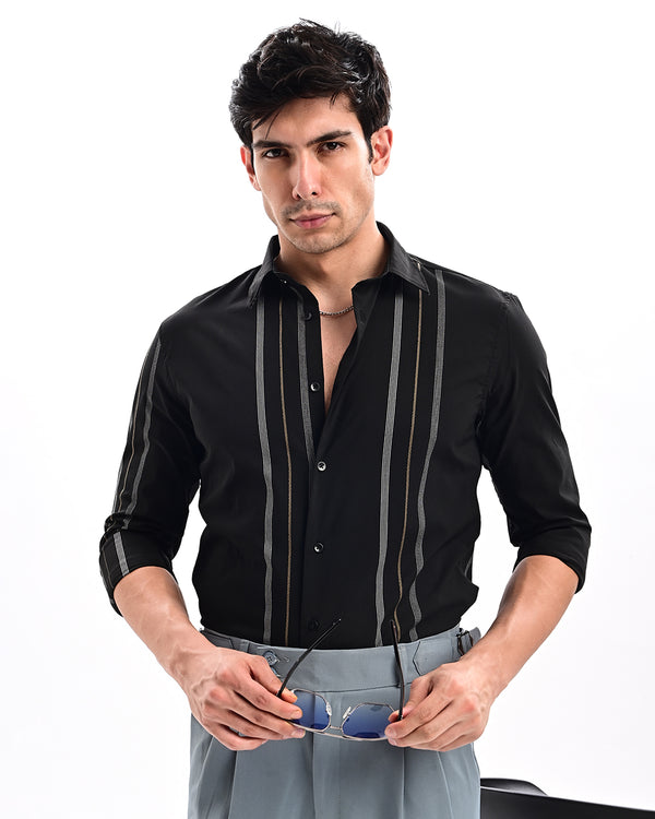 Ilyzly Urban Line Black Shirt