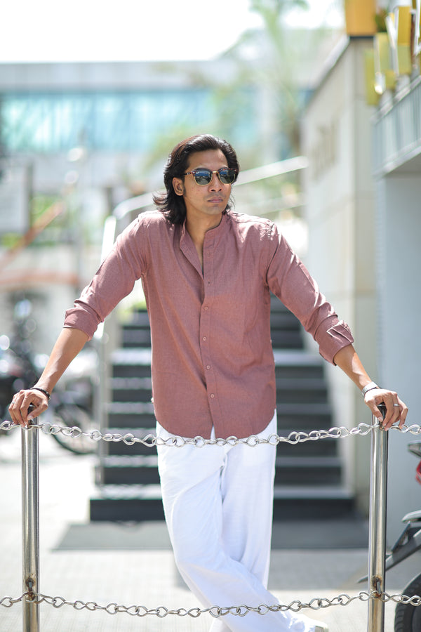 Ilyzly Chinese Collar Shirt