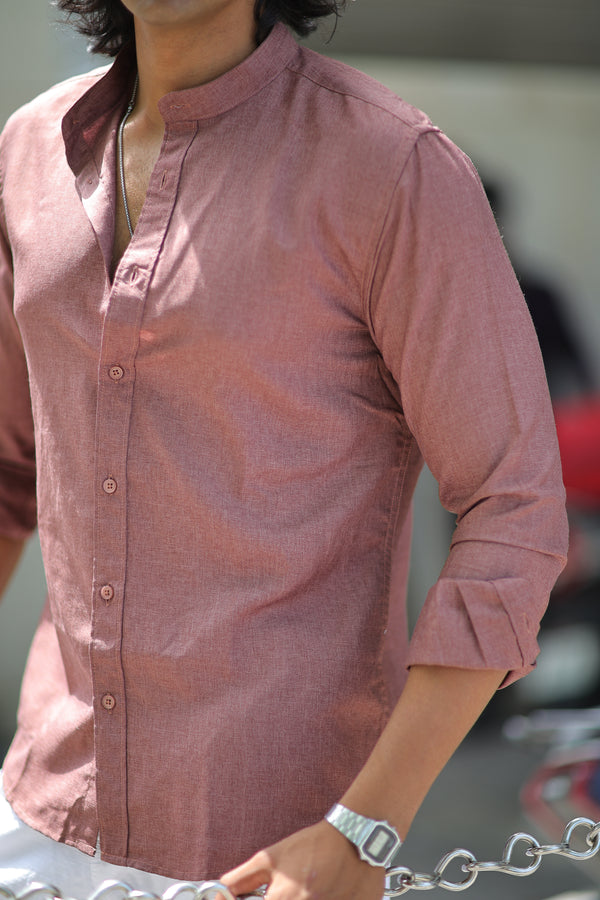 Ilyzly Chinese Collar Shirt