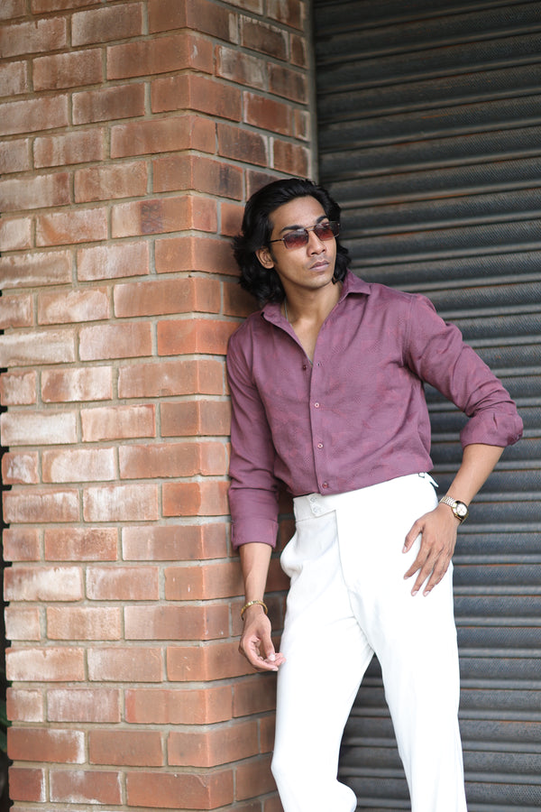 Pink Dotted Full Sleeve Shirt
