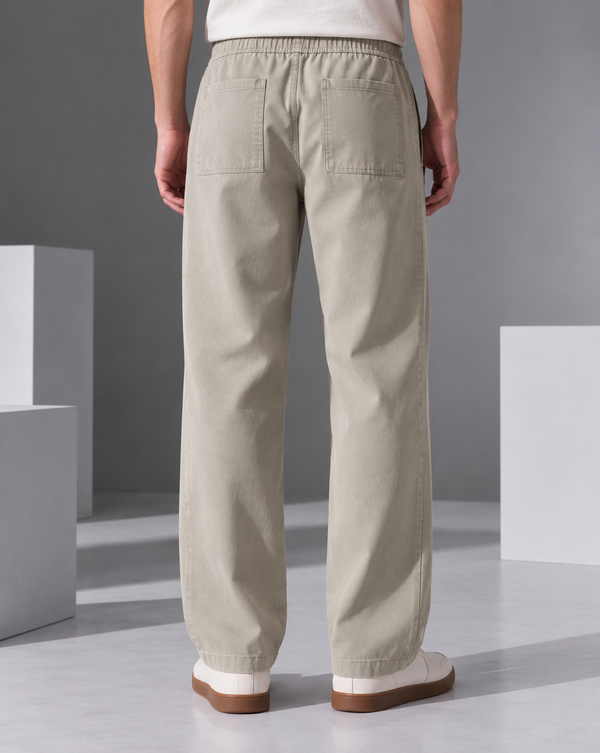 Ilyzly Beige Relaxed Fit Trouser