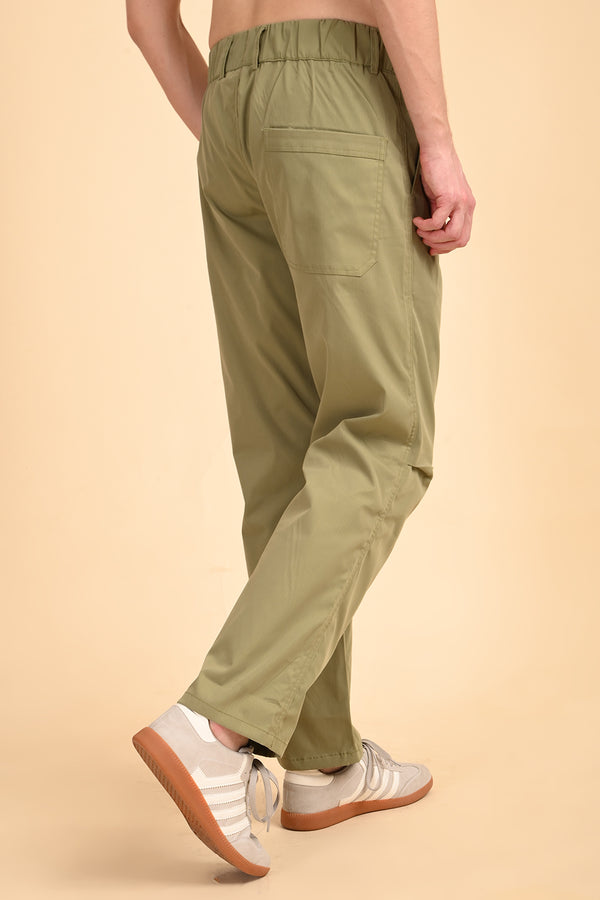 ILYZLY Green Elastic Formal Pant
