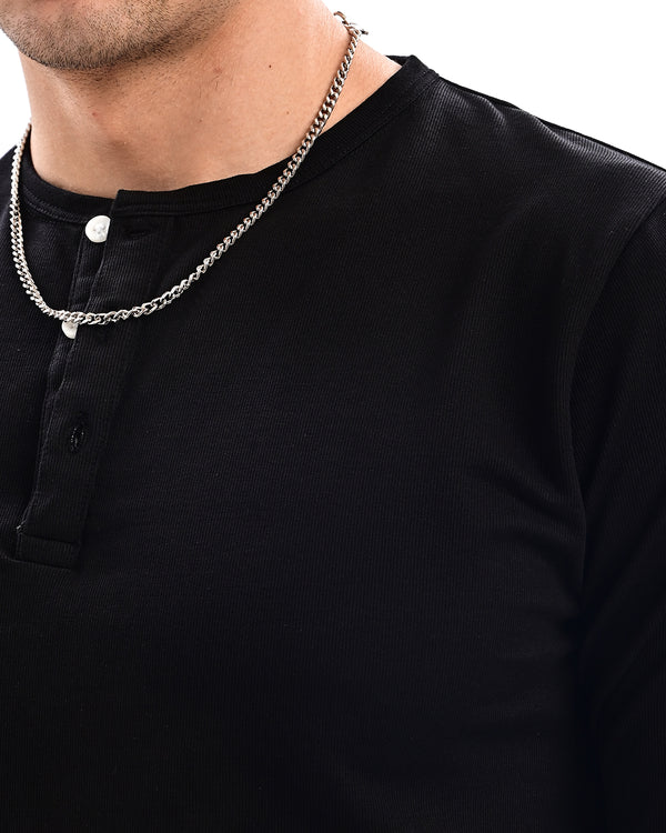 Izi black Henley T Shirt