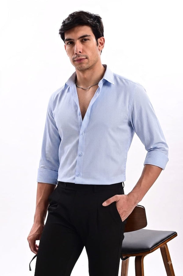 ILYZLY Signature Melange Full Sleeve Shirt