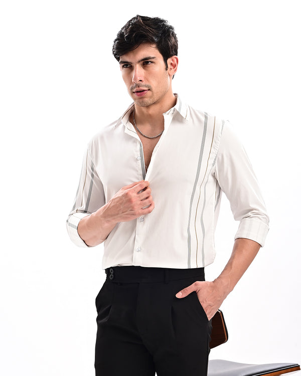 Ilyzly Urban Line White Shirt