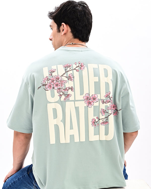 Ilyzly aqua green Still Rising Printed T Shirt