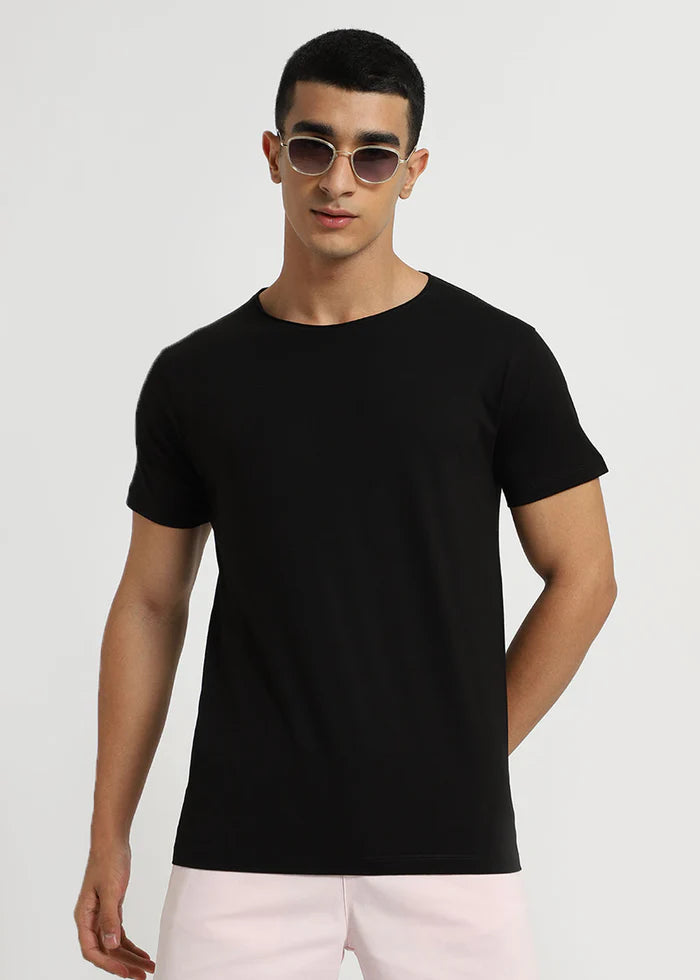 Black Crew Neck T-shirt Ilyzly