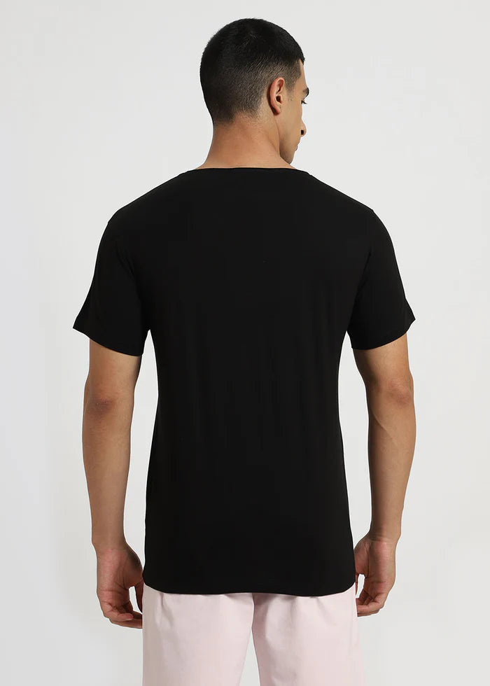 Black Crew Neck T-shirt Ilyzly