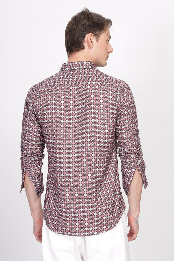 Bloom Floral Brown Printed Shirt Ilyzly