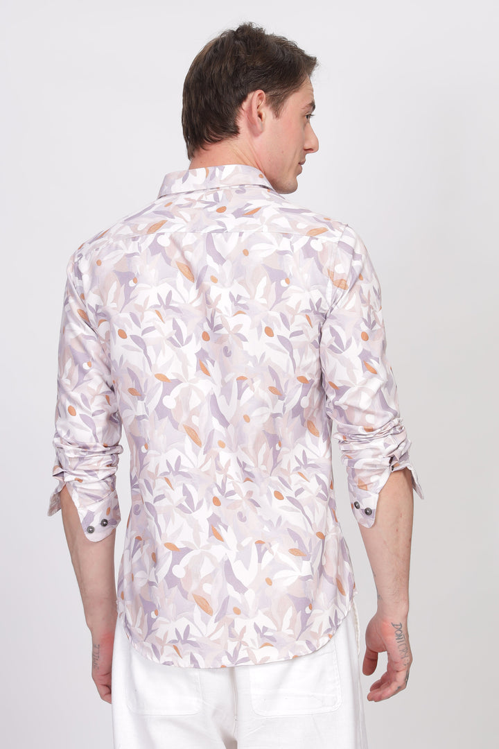 Bloom Floral Lite Lavender Printed Shirt Ilyzly