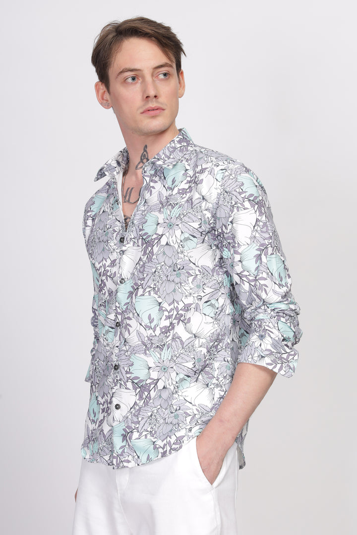 Bloom Floral Printed Shirt Ilyzly