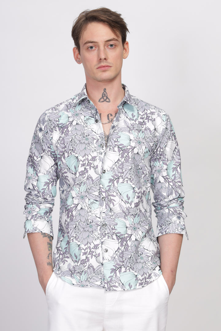 Bloom Floral Printed Shirt Ilyzly