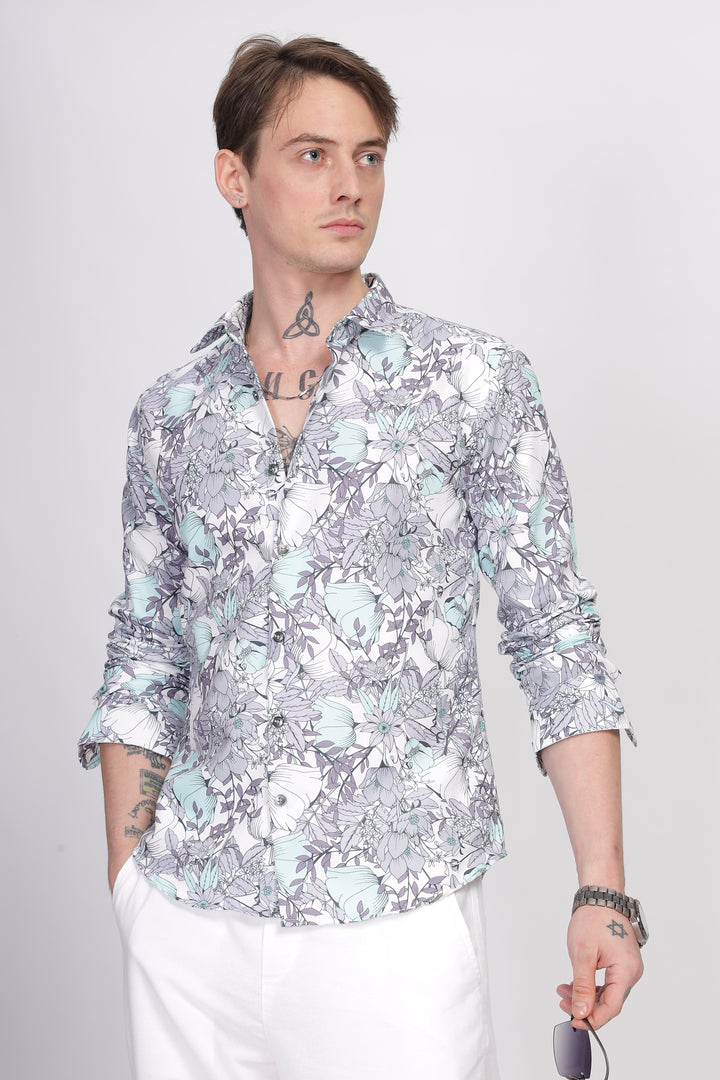 Bloom Floral Printed Shirt Ilyzly