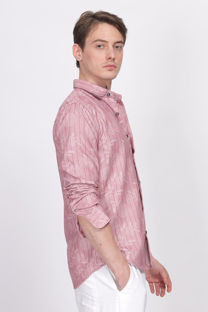 Bloom Pink Printed Shirt Ilyzly