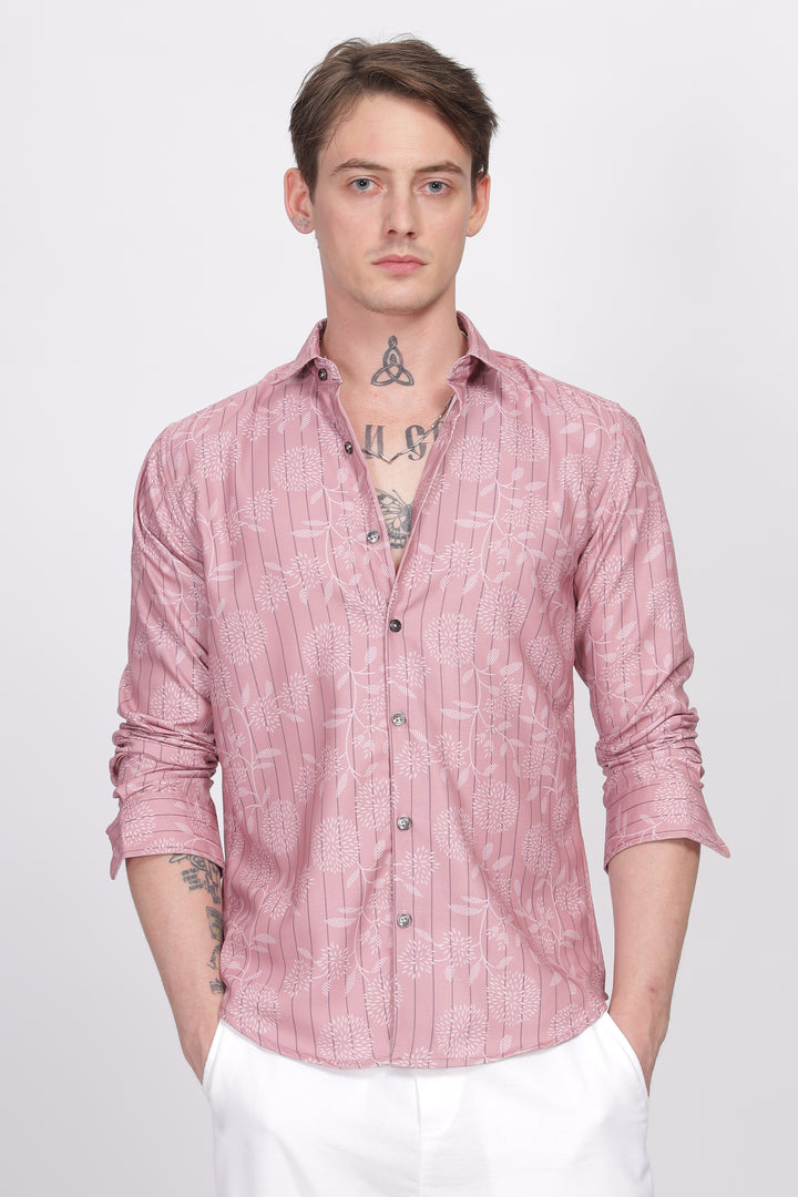 Bloom Pink Printed Shirt Ilyzly