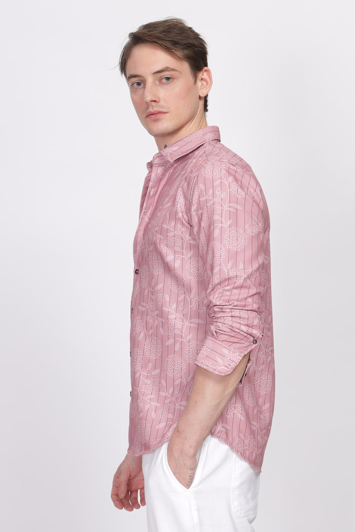 Bloom Pink Printed Shirt Ilyzly