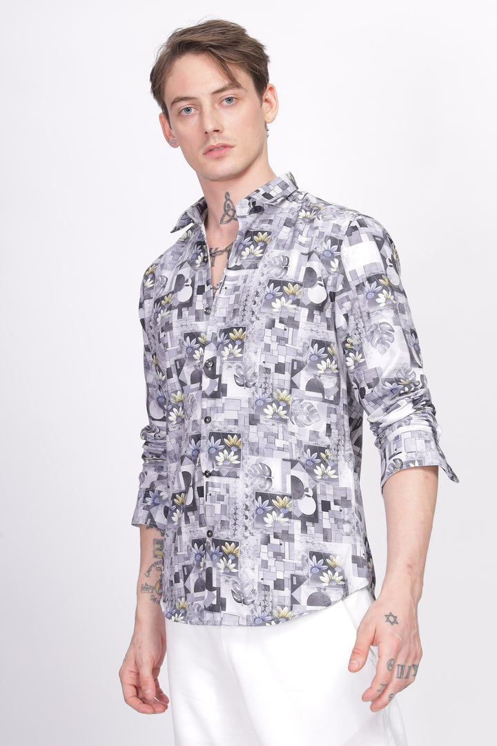 Bloom Printed Shirt Ilyzly