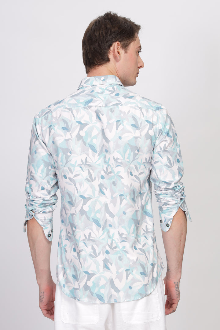 Bloom Sky Blue Printed Shirt Ilyzly