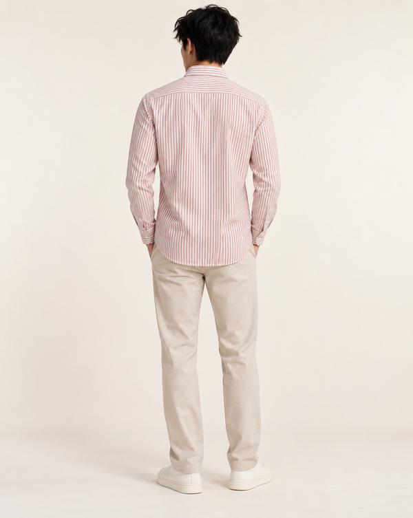 Ilyzly Pink Vertical Stripe Button-Down Shirt