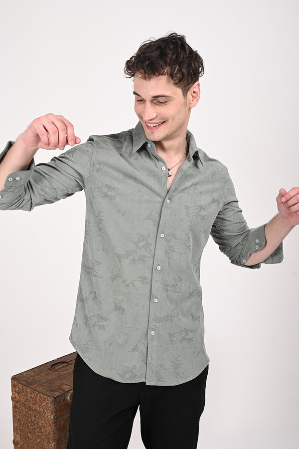 Corduroy Olive Green Shirt