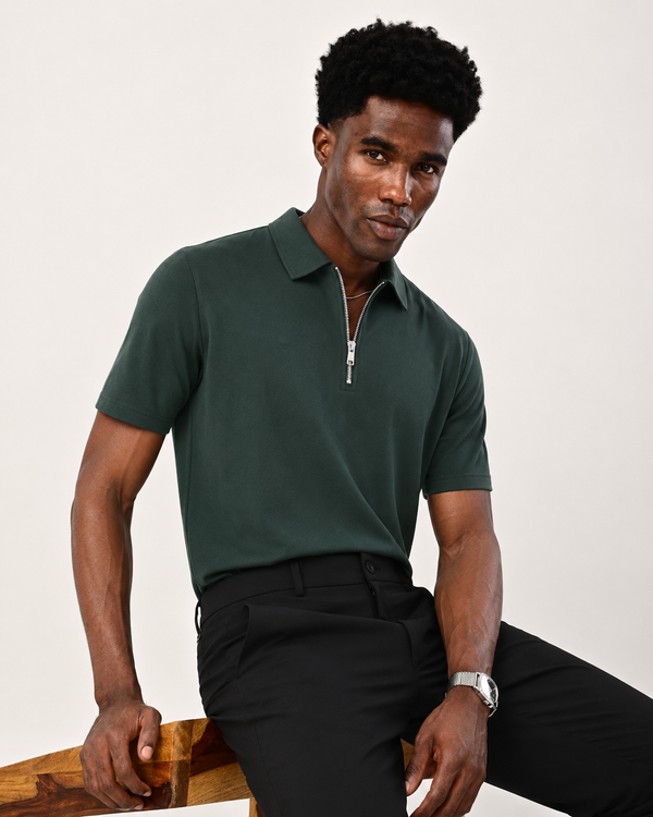 ILYZLY Essential Zip Polo