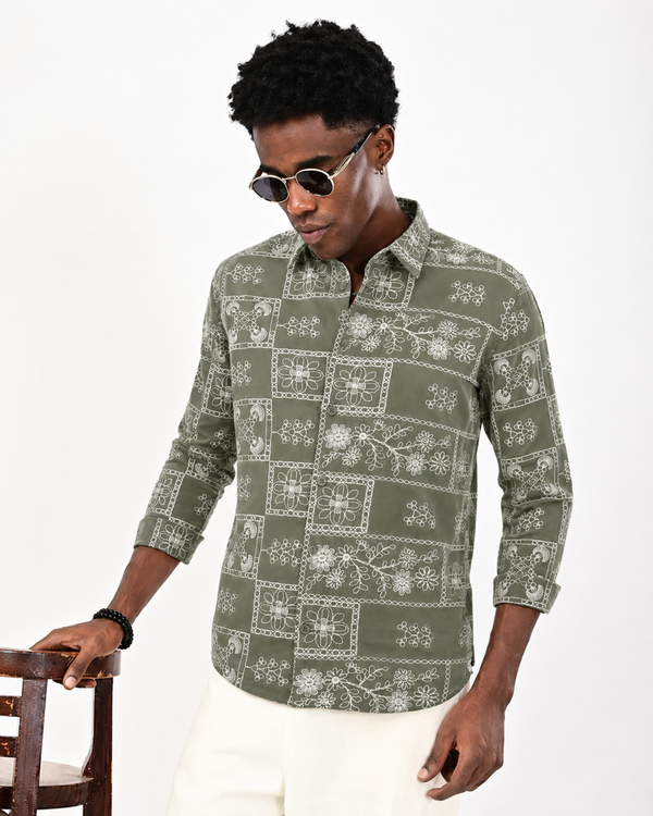 Ilyzly Embroidery Shirt