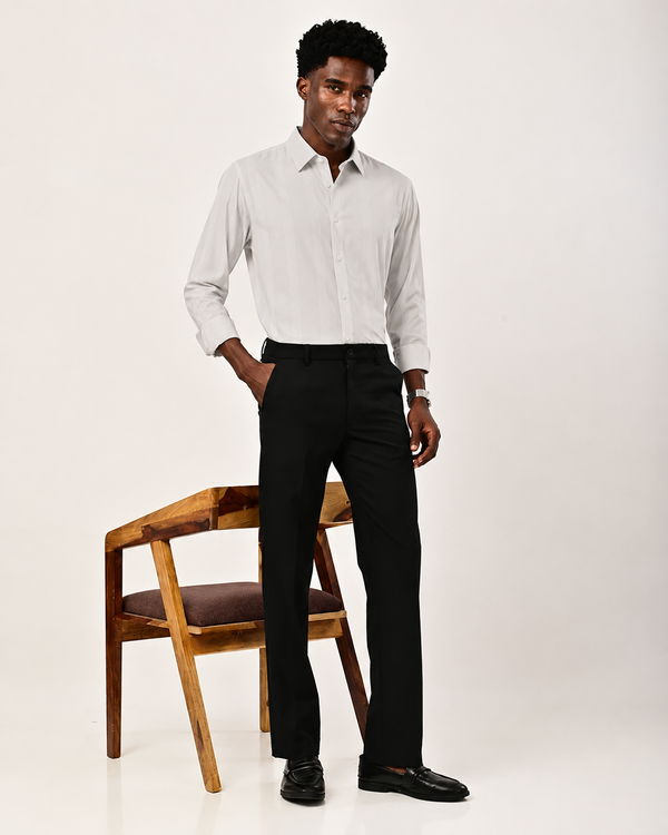 Ilyzly Monaco Pinstripe Cream Shirt