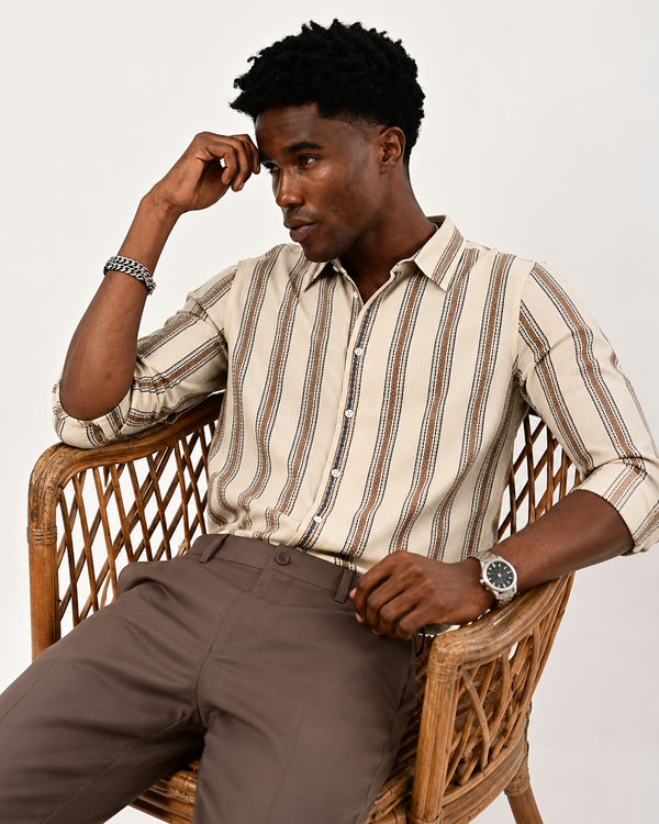 LYZLY Vintage Stripe Shirt