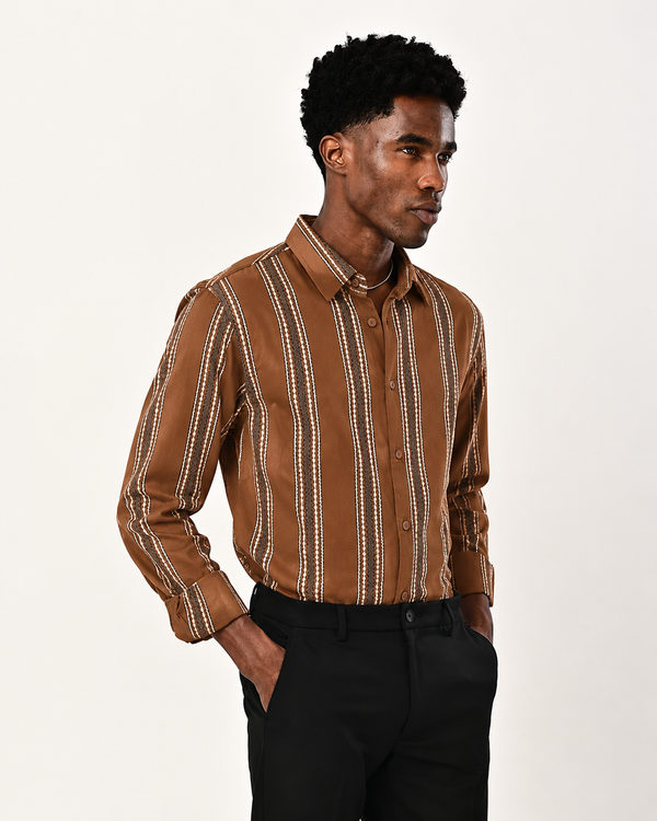 LYZLY Vintage Stripe Shirt