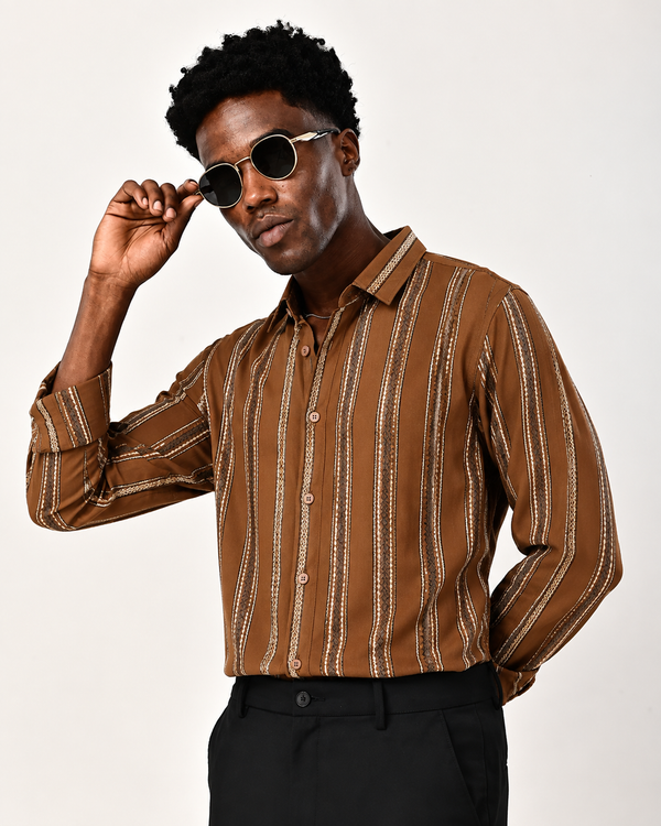 LYZLY Vintage Stripe Shirt