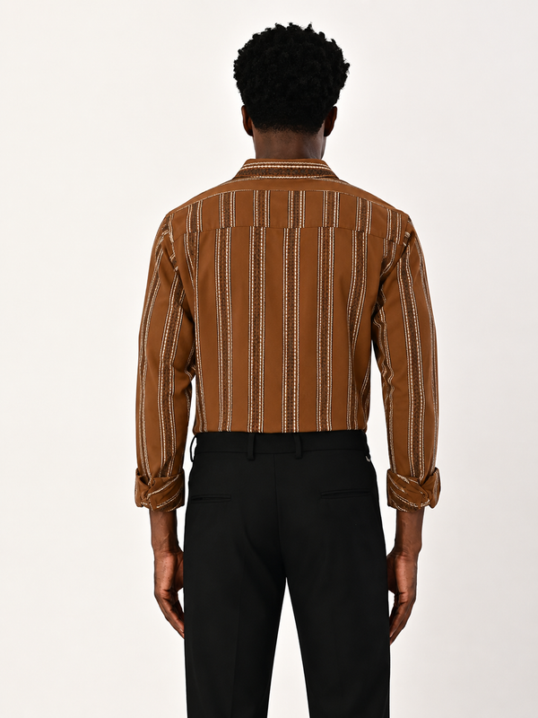 LYZLY Vintage Stripe Shirt