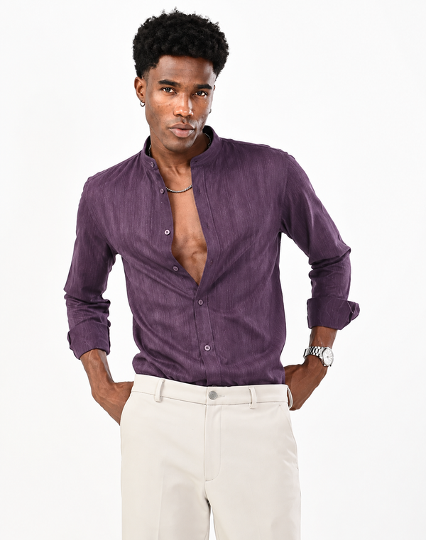 Ilyzly  Chinese Collar Shirt
